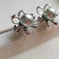 'Silver flowers' earrings genuine akoya pearls 7.3mm