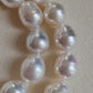 9-10.7mm Genuine south sea white pearl 14k gold necklace