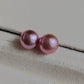 Sterling Silver pearl studs - Genuine freshwater button pearls