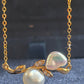 'Blooming flowers' 18k gold necklace genuine south sea Keshi pearls 2.3ct