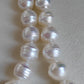 9-10.5mm Genuine Australian south sea white pearls baroque strand necklace