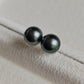 8mm Genuine tahitian south sea pearls 14k gold earrings studs