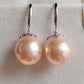 12.5mm Genuine freshwater pearls dangle earrings