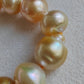 9-12.6mm Genuine golden south sea pearls designer necklace