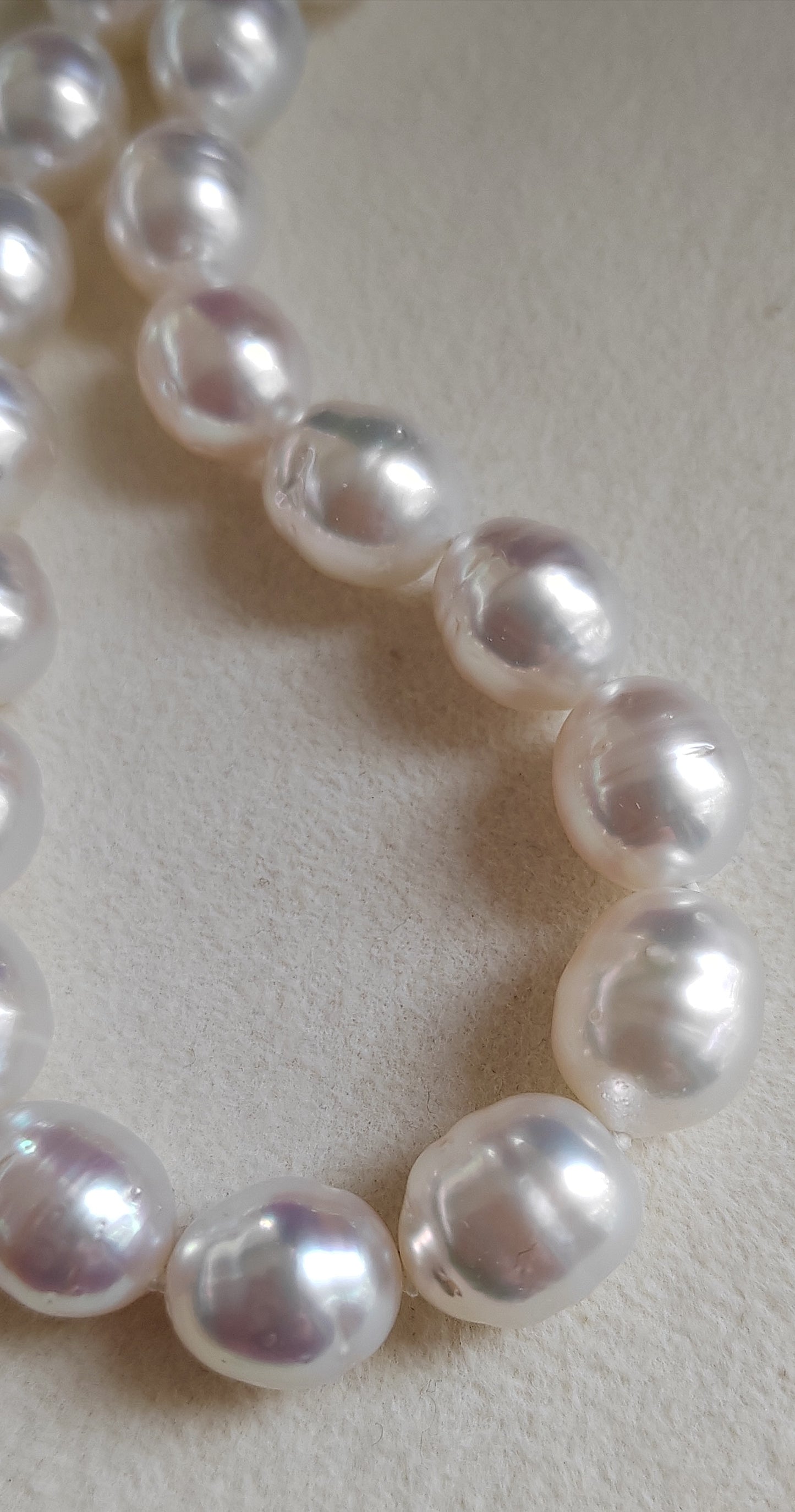 9-10.7mm Genuine south sea white pearl 14k gold necklace