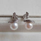 7.3mm Genuine Japanese akoya pearls round classic earrings