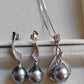 'Lily' Jewellry set Genuine tahitian sea pearl 9.4-9.9mm