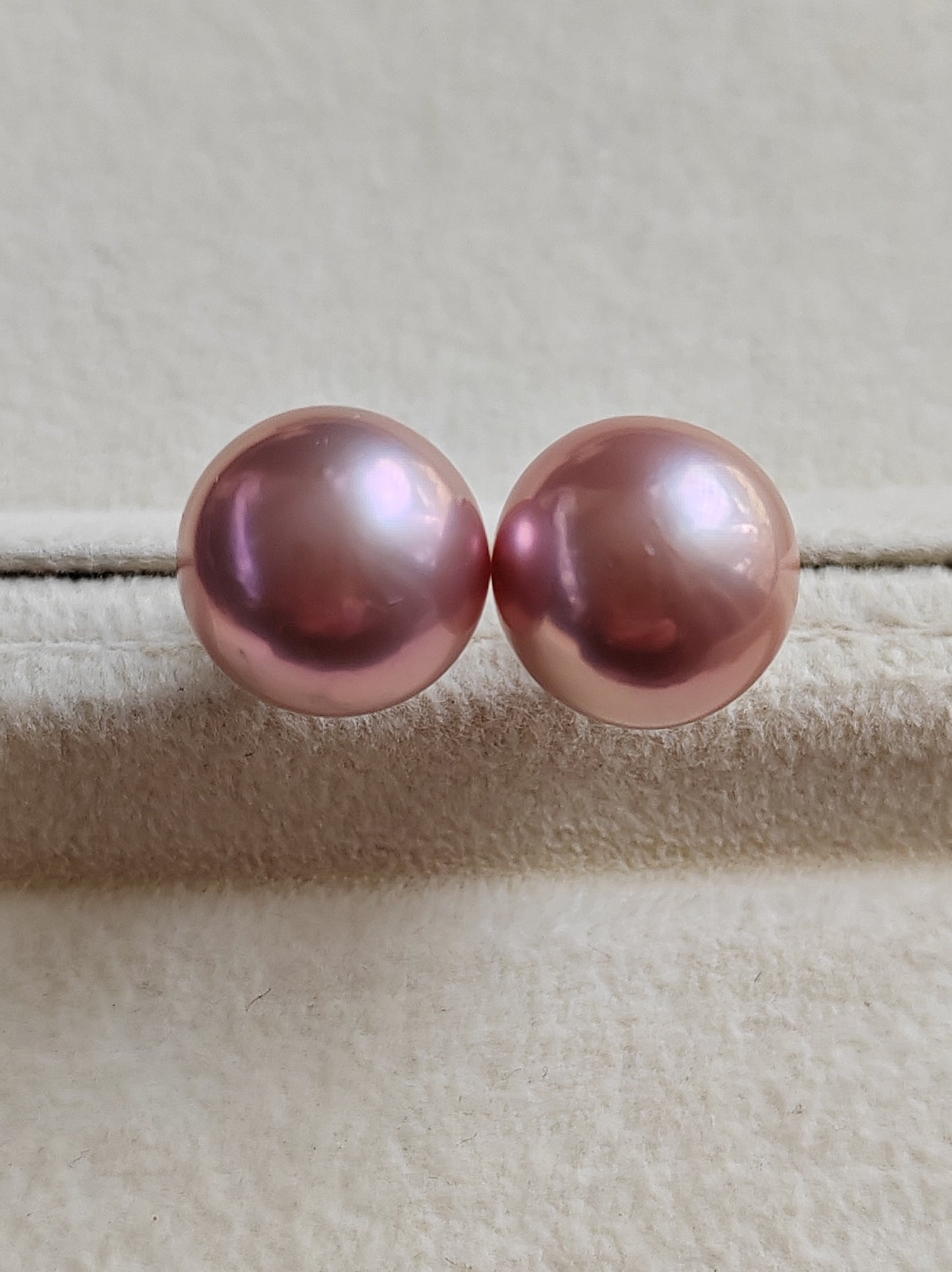 12.3mm Genuine freshwater pearls essential earrings studs silver