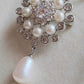 5.4-9.7mm Genuine freshwater pearls flowers brooch necklace