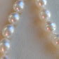 9-10.8mm Genuine Australian south sea white pearls 14k gold necklace