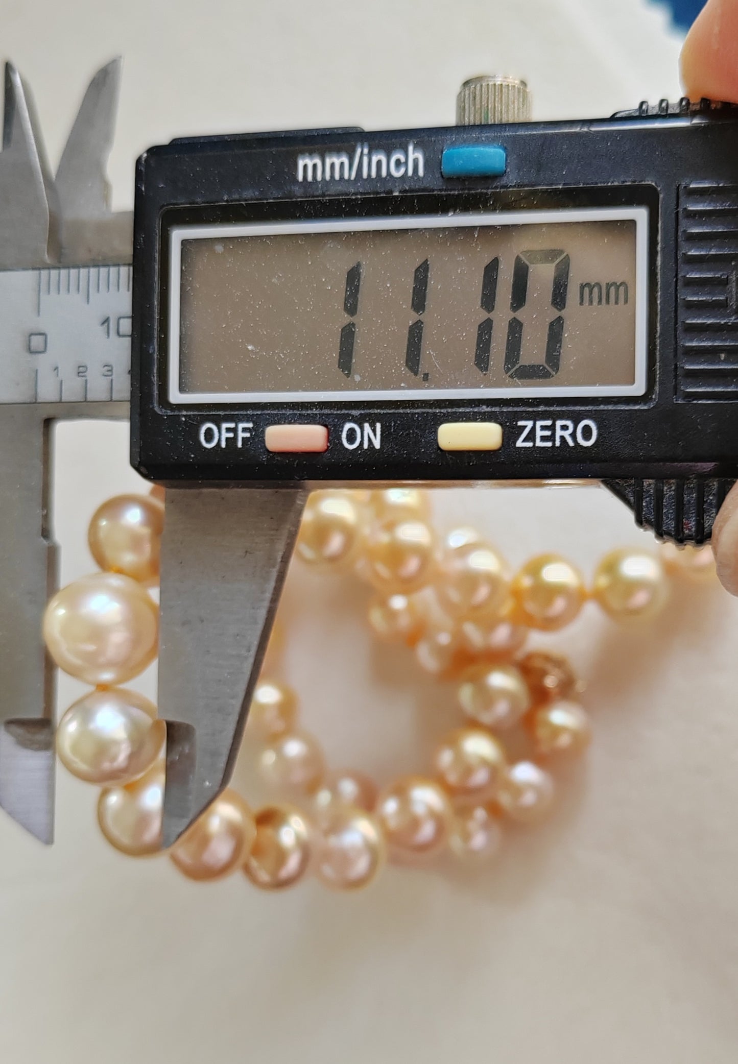 8-11.1mm Genuine golden south sea pearl necklace strand