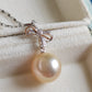 18k gold pendant genuine golden south sea pearl 10.8mm
