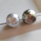 Timeless Elegance: 18k gold diamond earrings genuine tahitian keshi pearls 30.5ct