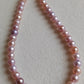 4-4.5mm Genuine freshwater pearls 'Pink lolli beans' necklace silver