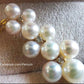 'Little clover' pendant 18k gold diamond genuine Japanese akoya  pearl 3.5-5.8mm