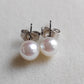 5.5-6mm Genuine Akoya Saltwater pearls every day earrings studs