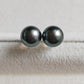 8mm Genuine tahitian south sea pearls 14k gold earrings studs