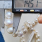 9.3-14.5mm Genuine south sea white pearls designer necklace
