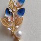 'Early Autumn' brooch genuine south sea white pearl 9.7mm