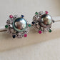 'Festival' earrings Genuine tahitian south sea pearls 10.3mm