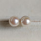 10k gold earrings genuine Japanese akoya pearls round 7mm