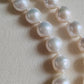 10-11.7mm Genuine freshwater pearls classic necklace silver