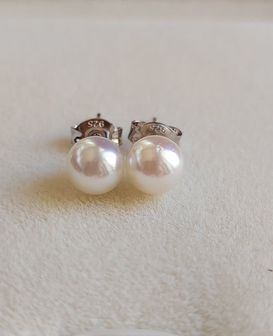 6-6.5mm Genuine Akoya pearls Essential earrings studs