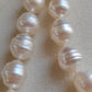 8.6-10.7mm Genuine south sea white pearls baroque necklace