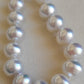 11-12.7mm Genuine south sea white pearl necklace 9K gold