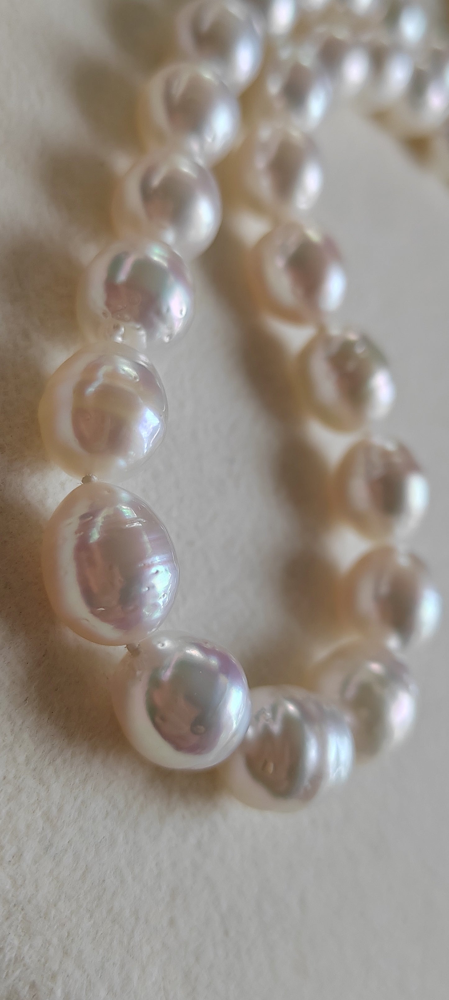 9-10.7mm Genuine south sea white pearl 14k gold necklace