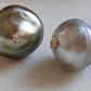 Timeless Elegance: 18k gold diamond earrings genuine tahitian keshi pearls 30.5ct