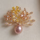 'Pleasure Blossom' brooch genuine freshwater pearl 11.8mm