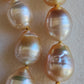 8.2-11.7mm Genuine golden south sea pearls classic baroque necklace