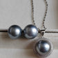 12-12.2mm Genuine tahitian sea pearls classic jewellry set