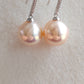'Fairy Peach' Jewellery set Genuine freshwater pearls 11.8-12.2mm