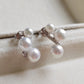 3.8-5.9mm Genuine freshwater pearls classic earrings sterling silver