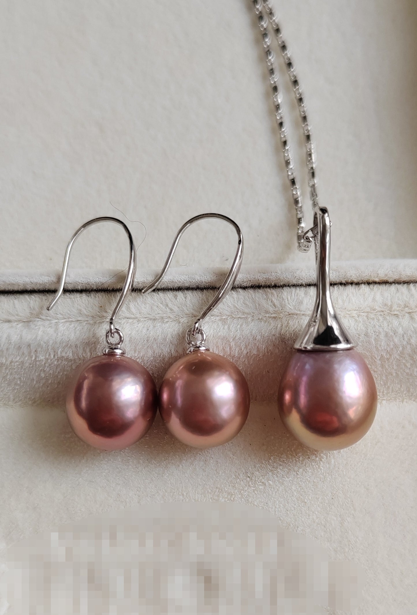 Classic Jewellry set Genuine freshwater pearls 10.9-11.5mm