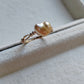 'A golden heart' 14k gold ring genuine golden south sea Keshi pearl 'Wild' 2.6ct