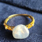 'Wild' Genuine Australian south sea Keshi pearl 18k gold Balletcore ring