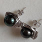 'Black Rose' jewelry set Genuine tahitian sea pearls 7.8-8.9mm