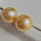 18k gold essential earrings studs genuine golden south sea pearls 12.8mm