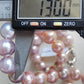 'Rainbow' necklace 10.8-13mm Genuine freshwater pearls
