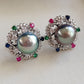 'Festival' earrings Genuine tahitian south sea pearls 10.3mm