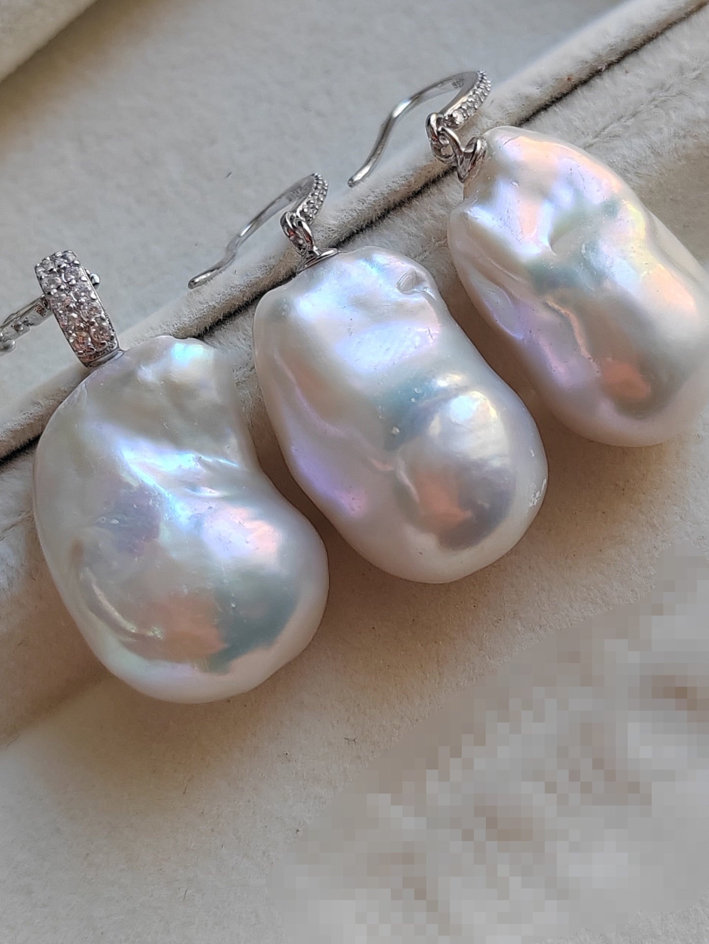 Classic baroque jewellry set Genuine freshwater pearls 13.9-15.2mm