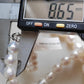 8.6-10.7mm Genuine south sea white pearls baroque necklace