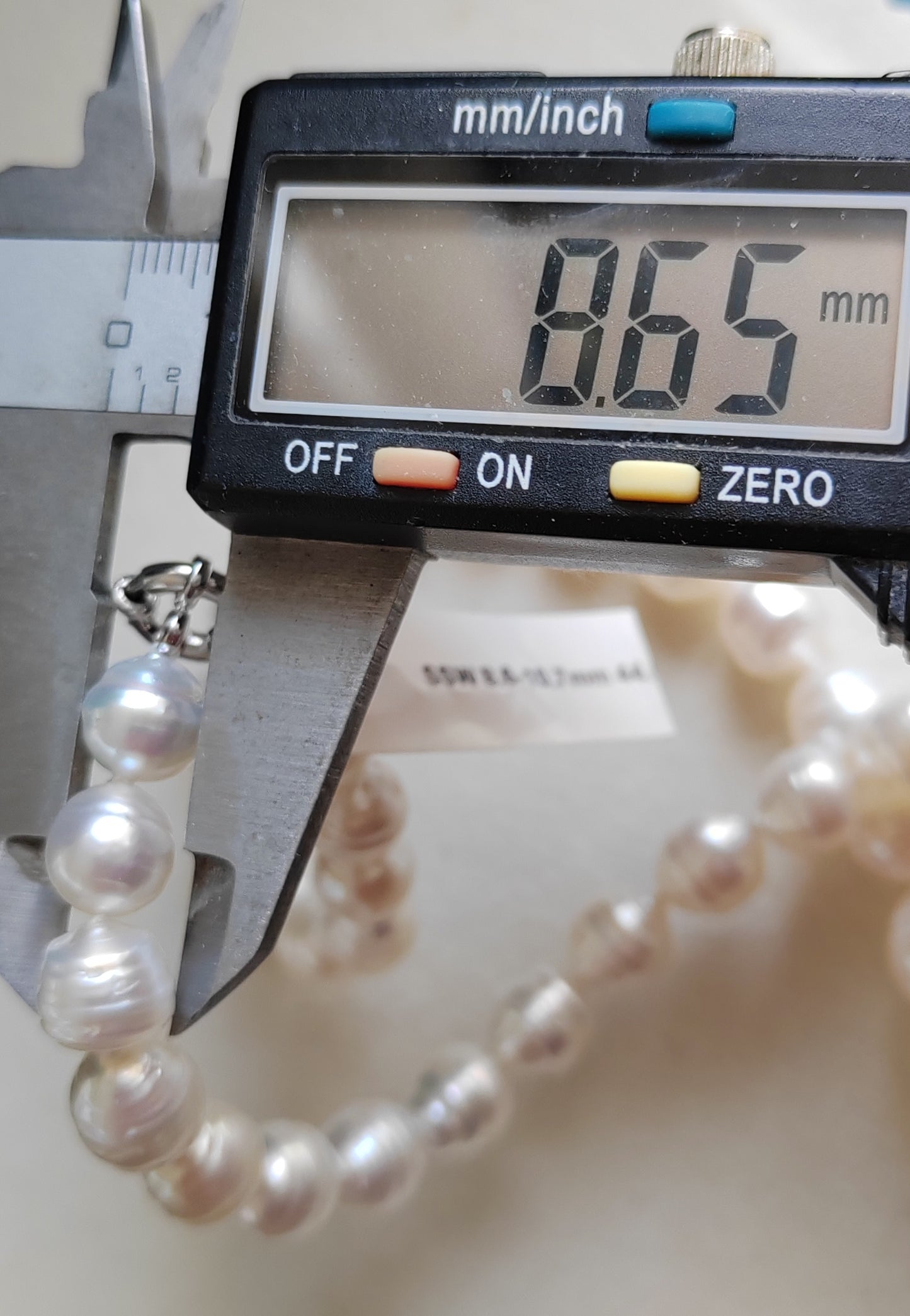 8.6-10.7mm Genuine south sea white pearls baroque necklace