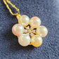 'Pleasure Blossom' 18k gold pendant genuine Japanese akoya pearls