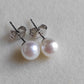 6-6.5mm Genuine Akoya Saltwater pearls every day earrings studs
