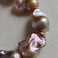15.5-19.2mm Genuine freshwater pearl big baroque necklace