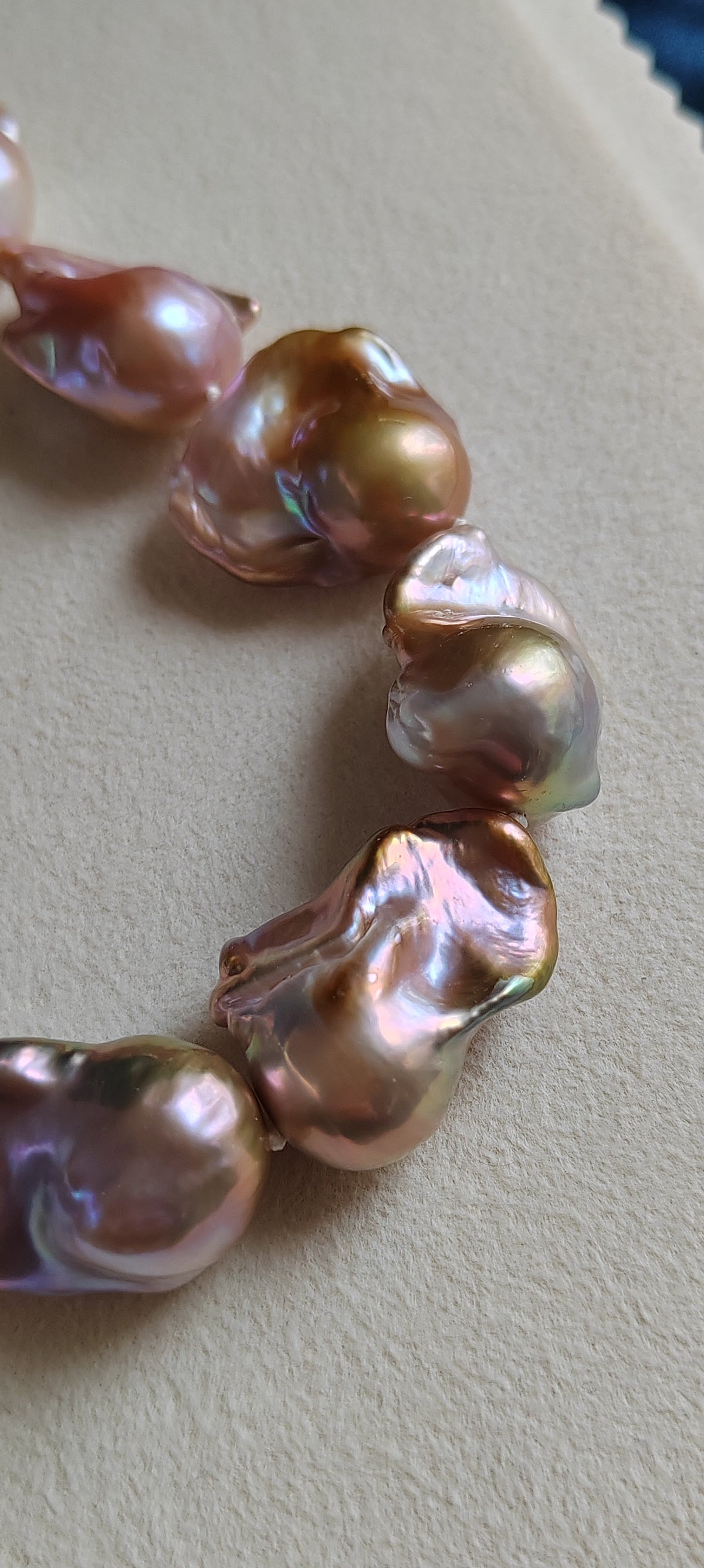 15.5-19.2mm Genuine freshwater pearl big baroque necklace